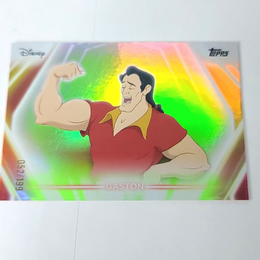 Gaston Topps 2026 Disney Neon Holo Parallel Refractor Limited 052/199